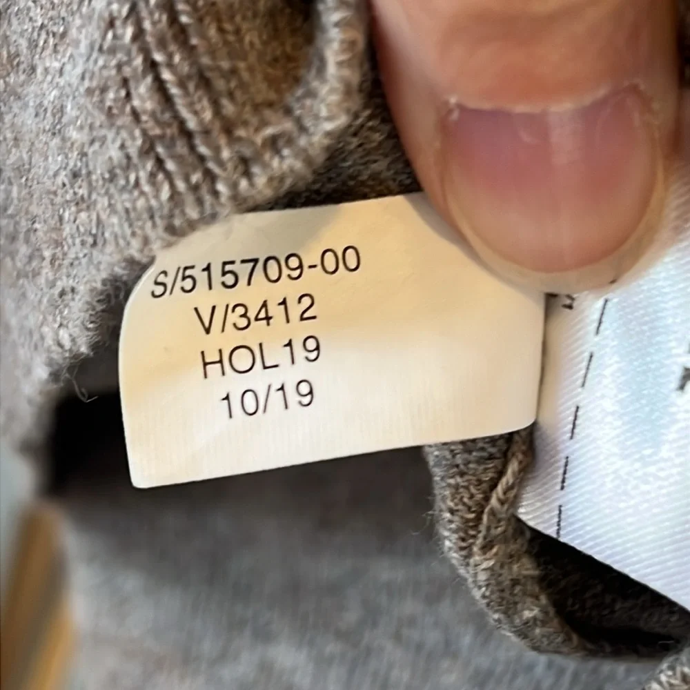 🥑Banana Republic Funnel Neck Organic Cotton Sweater Taupe Small